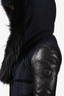 Rudsak Navy Down/Black Leather Fur Hooded Coat Size S