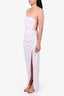 Rumer White Linen Strappy High Slit Dress Size XS