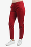 'S Max Mara Red Cotton Trousers Size 4
