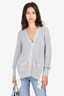 Sacai Grey/White Lace Pleated Cardigan Size 3