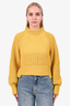 Sacai Yellow Wool Knitted Turtleneck Sweater sz 1