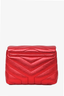 Saint Laurent 2019 Red Metallic Leather Small 'Loulou' Crossbody Bag