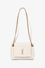 Saint Laurent 2023 Cream Leather Mini Nolita Bag