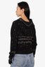 Saint Laurent Black Cotton Paisley Prints Hoodie Size XS Mens