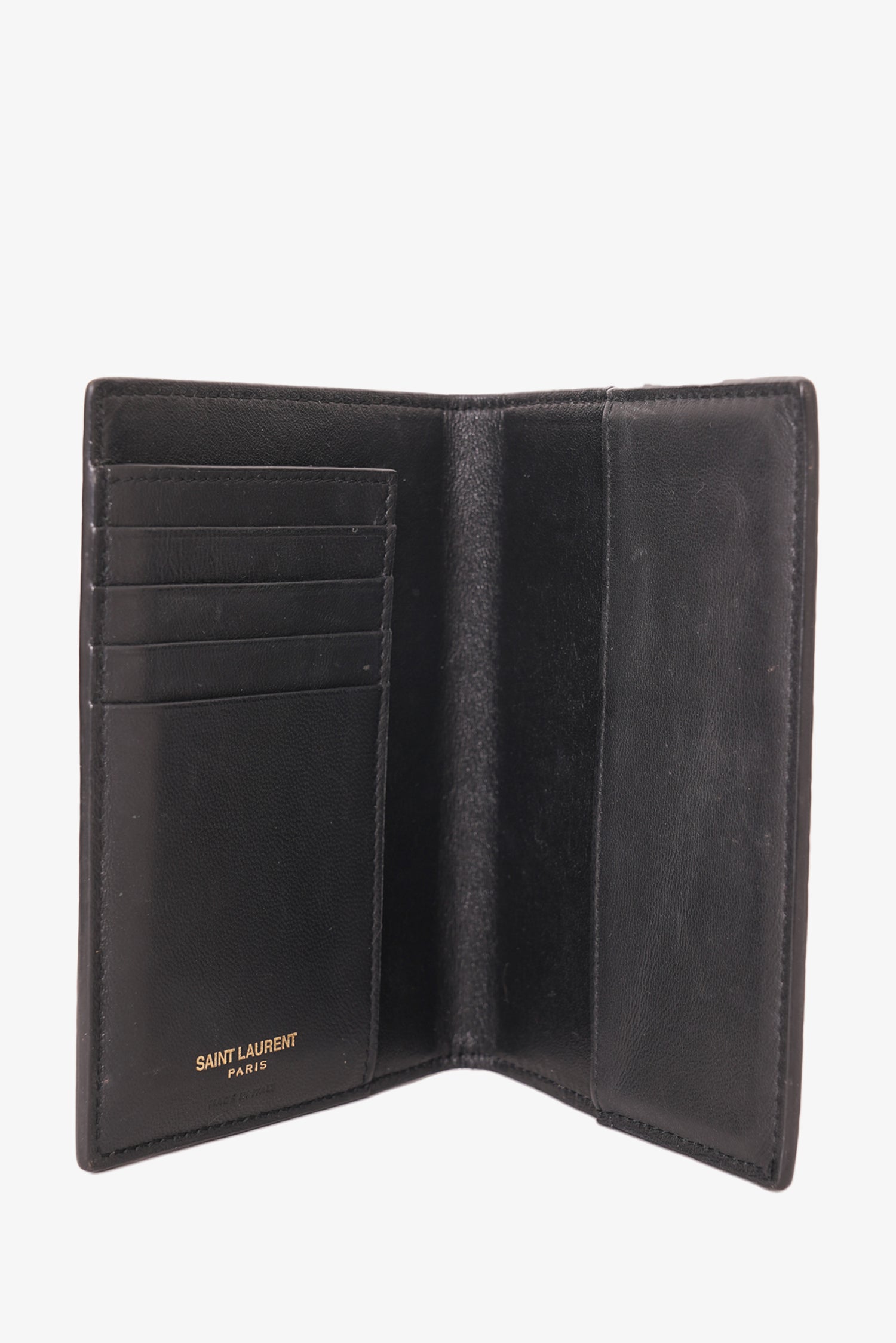 Saint Laurent Black Croc Embossed Passport Holder – Mine & Yours