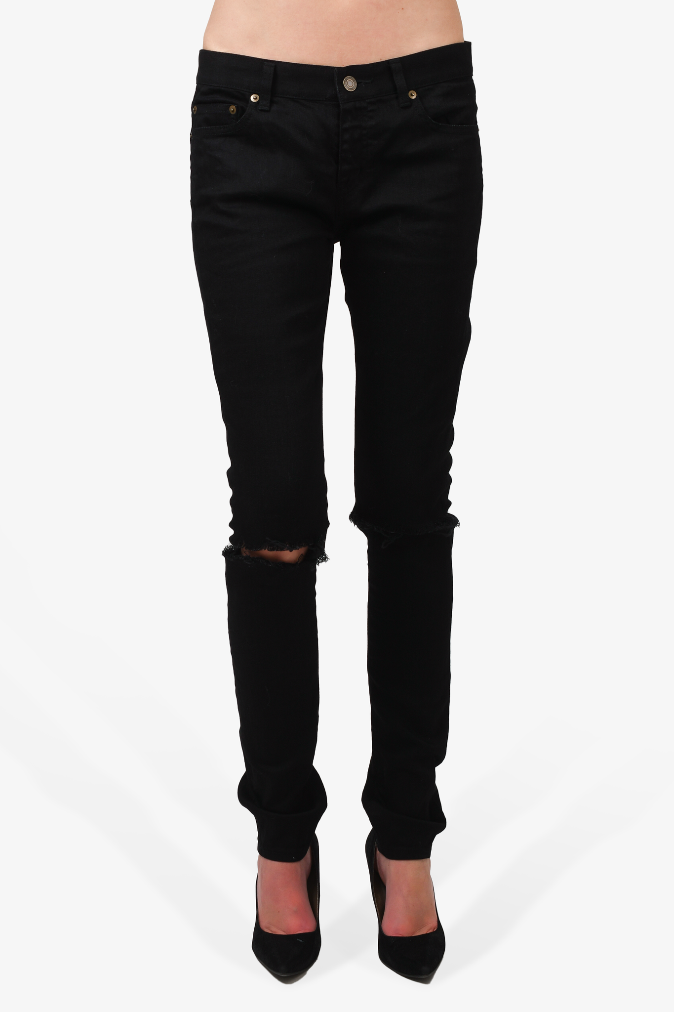 Saint laurent online distressed jeans
