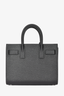 Saint Laurent Black Grained Leather Nano Sac Du Jour Top Handle with Strap