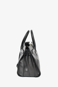 Saint Laurent Black Grained Leather Small Sac de Jour Top Handle Bag w/ Strap