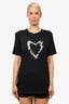Saint Laurent Black/Grey Heart T-Shirt Size M Mens