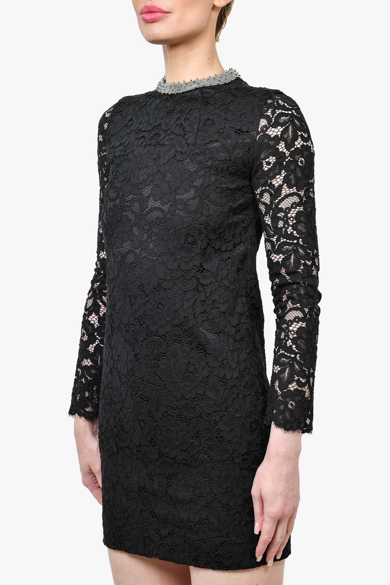 Lace shift sales dress long sleeve