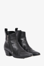 Saint Laurent Black Leather Asymmetrical Boots Size 35.5