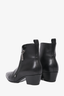 Saint Laurent Black Leather Asymmetrical Boots Size 35.5