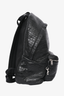 Saint Laurent Black Leather Croc Embossed City Backpack