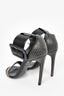 Saint Laurent Black Leather Studded Heels Size 38.5