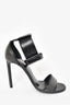 Saint Laurent Black Leather Studded Heels Size 38.5