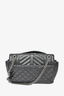 Saint Laurent Black Leather Tri-Quilt College Medium Shoulder Bag SHW