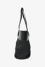 Saint Laurent Black Leather/Wicker Boucle Shopping Tote