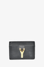 Saint Laurent Black Leather 'Y' Cardholder