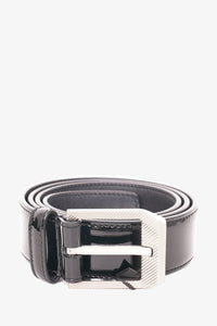 Saint Laurent Black Patent Belt Size 80