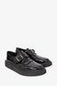 Saint Laurent Black Patent Monk Strap Loafers Size 36