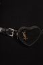 Saint Laurent Black Python Monogram Heart-shaped Belt Bag