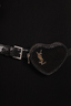 Saint Laurent Black Python Monogram Heart-shaped Belt Bag