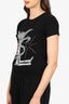 Saint Laurent Black Snake Logo T-Shirt Size XS