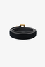 Saint Laurent Black Suede Belt with Square Buckle Size 70
