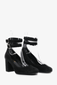 Saint Laurent Black Suede Block Heels Size 39.5