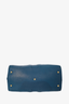 Saint Laurent Blue Leather 'Y' Cabas Medium Tote