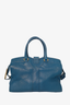 Saint Laurent Blue Leather 'Y' Cabas Medium Tote