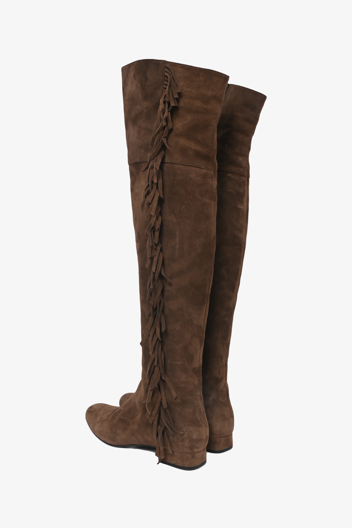 Saint laurent fringe boots sales