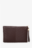Saint Laurent Burgundy Quilted Leather Pouch