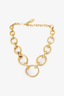 Saint Laurent Gold Tone Oval Link Chain Necklace