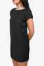 Saint Laurent Grey Wool Shoulder Padded Mini Dress Est. Size S