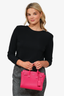 Saint Laurent Pink Grained Leather Nano Sac De Jour Top Handle with Strap