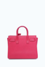 Saint Laurent Pink Grained Leather Nano Sac De Jour Top Handle with Strap