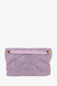 Saint Laurent Purple Denim Small Puffer Loulou Shoulder Bag
