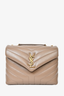 Saint Laurent Taupe Leather Small Loulou Crossbody