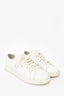 Saint Laurent White Leather 'Andy' Low Top Sneakers Size 38