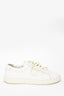 Saint Laurent White Leather 'Andy' Low Top Sneakers Size 38