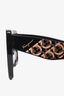 Salvatore Ferragamo Black Frame Gold Pattern Sunglasses