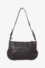 Salvatore Ferragamo Black Leather Front Pocket Shoulder Bag