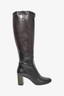 Salvatore Ferragamo Black Leather Knee High Boots sz 6
