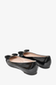Salvatore Ferragamo Black Patent Leather Bow Flats sz 6