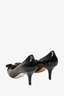 Salvatore Ferragamo Black Patent Vera Bow Heels Size 5.5