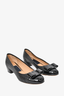 Salvatore Ferragamo Black Woven Bow Flats sz 5