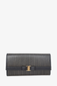 Salvatore Ferragamo Black/Yellow Striped Vara Wallet with Chain