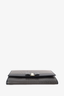 Salvatore Ferragamo Black/Yellow Striped Vara Wallet with Chain