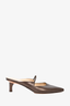 Salvatore Ferragamo Brown Metallic Pointed Heels Size 7.5